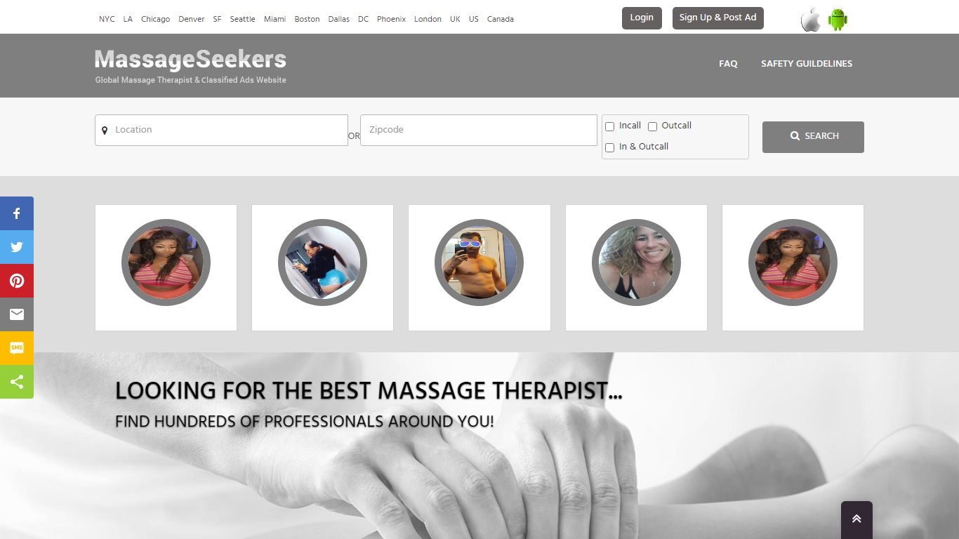 Home Page - massageseekers